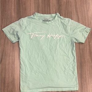 Tommy Hilfiger Mint Green Logo Tee (Size 12/14)